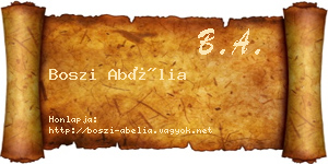 Boszi Abélia névjegykártya